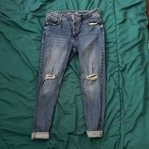 Old Navy Blue Distressed Skinny Jeans